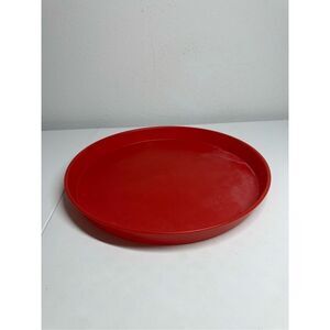Vintage Midland MFG CO Ft. Smith Arkansas RED ROUND SERVING TRAY 16” diameter